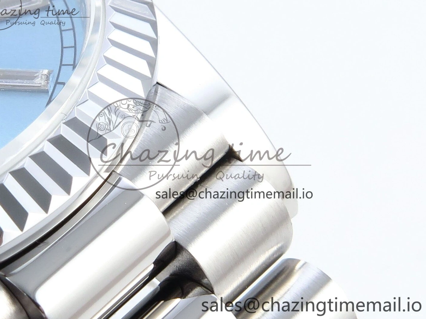 MiroTime 0214 Day Date 36 YG 128236 KF 1:1 Best Edition Ice Blue Crystal Dial on President Bracelet A2836 (Gain Weight) Modern 500